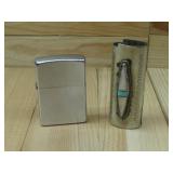 Nickel Silver Lighter Case & Zippo Lighter See