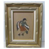 Vtg 1975 N/A Sand-Painting Signed Betty Allen See