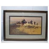Framed Frank McCarthy Print 31.5' x 21.5'