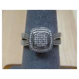 Sterling Silver Diamond Tested Ring Hallmarked