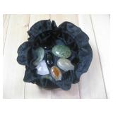 Mixed Gemstone Polished Cabochons W/ Bag See Info
