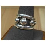 Sterling Silver Adjustable Band Ring Hallmarked