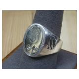 Sterling Silver Monogram Ring Hallmarked