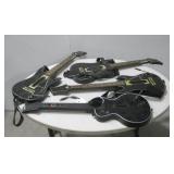 Four Guitar Hero Remote Guitars Untested