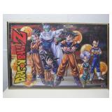 Vtg  2009 Dragon Ball Z Poster In Frame See Info