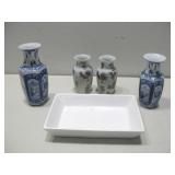 Five Oriental Themed Pieces Largest 6'