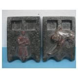 Two Vtg Billiards Pool Stick Chalk Holders