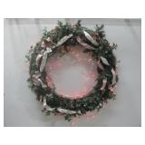 Light-Up Holiday Wreath 4ft 6in Tall Powers On