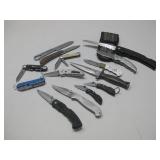 Assorted Pocket Knives & Fixed Blade Knife See