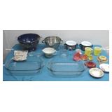 Assorted Dishes Pyrex Measuring Cup & More See