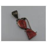 S.S SW Vtg. Hallmarked Spiney Oyster Pendant