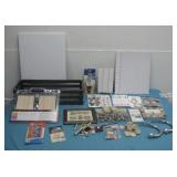 Assorted Art Supplies Wooden Crate & More See Info