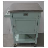 Mint Green Mobile Kitchen Cart See Info
