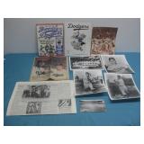 Vtg MLB Baseball 1955 Dodgers Magazine & Photo See