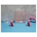 Cupcakes & Cashmere Glass Handbag Vase See Info