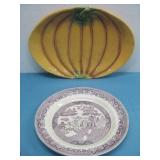 Britannia Pottery Plate & Olfaire Pottery Plate