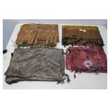 Four Scarves Viscose, Pashmina Silk Mix See Info
