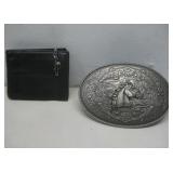 Western Belt/Belt Buckle 39' & Leather Wallet