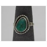Sterling Silver Tested Vtg. N/A Turquiose Ring