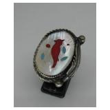 S.S Sw Hallmarked Multistone Ring 17.9g T.W.