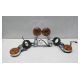 Vtg Motorcycle NOS Chrome Turn Signal Set Of 4