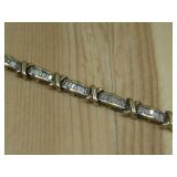 Vermell CZ Tennis Bracelet Hallmarked