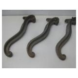 Three Vtg Cast Iron Hardware 14'