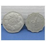 Two Foreign Currency Coins