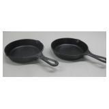 Two 6' Lodge Cast Iron Skillets
