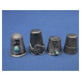Four Sterling Silver Thimbles 16.4g