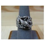 Sterling Silver Tested Vtg. Sw 12.5g T.W. Ring