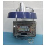 Vtg 1980s Bud Light Wall Lamp W/Digital Clock See