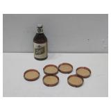 Vtg Schlitz Coaster W/Plastic Bottle Holder 8'