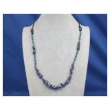 Vtg Navajo Turquoise + Hopis Necklace 25'