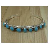 Sterling Silver Sleeping Beauty Turquoise Bracelet