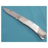 Vtg Mother Of Pearl Bear MGC Lock-Back Knife