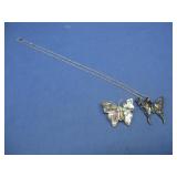 Sterling Silver Butterfly Pendant Necklace See