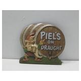 Vtg Piel's On Drought Beer Advertisement Sign See