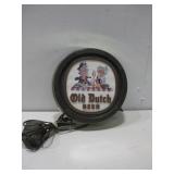 Vtg Old Dutch Beer Advertisement Sign W/Light See