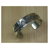 Nickel Silver Stamped Toddler Bracelet Hallmarked