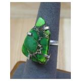 Sterling Silver Carico Lake Turq. Ring Hallmarked