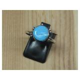Sterling Silver N/A Turquoise Ring Hallmarked