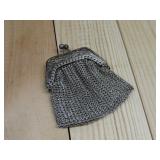 Silvertone Mini Coin Purse