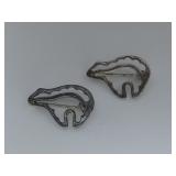 Sterling Silver Vtg. N/A Lot Of Two Brooches/ Pins
