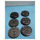 Six 1940's -1950's 16mm Metal Film Reels See