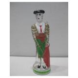 Vtg Figural Glass Matador Brandy Bottle 6 1/4'