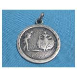 Antique Sterling Silver Mexican Pendant Hallmarked