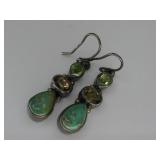 S.S Vtg. N/A Tested Multistone Earrings