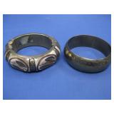 Two Vtg Brass Bangles