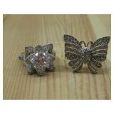 Two Sterling Silver Rings Hallmarked